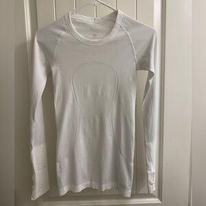 NEW - Lululemon White Long Sleeve Athletic Top. Size 2.